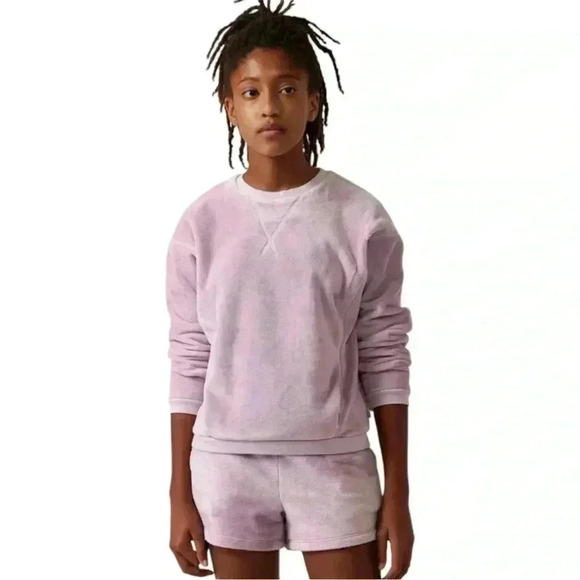 Athleta Girl Feelin Great 2.0 Sweatshirt Lilac Purple Size Lg/12 Crewneck Fleece - Picture 1 of 14